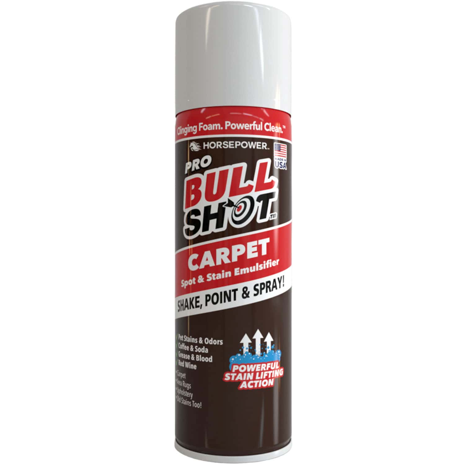 Horsepower Pro Bull Shot Carpet spot and stain cleaner can